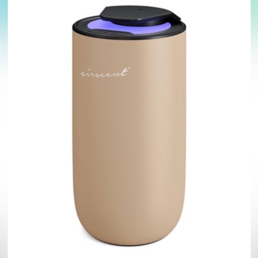 AirScent Mini Waterless Aromatherapy Fragrance Oil Diffuser - New in Box - Gold